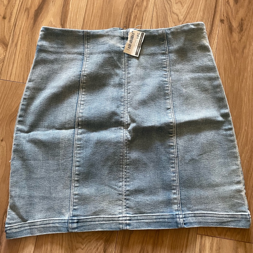 Stretch Denim Mini Skirt